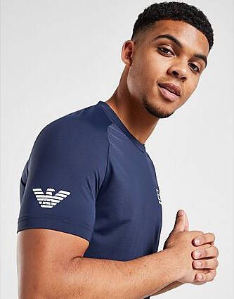 Emporio Armani EA7 Ten Eagle T-Shirt Blue- Heren