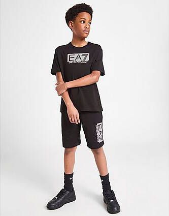 Emporio Ar i EA7 Train Visiblity T-Shirt Shorts Set Junior Black