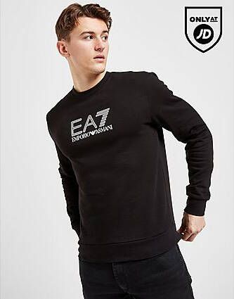 Emporio Armani EA7 Visibility Logo Crew Sweatshirt Black- Heren