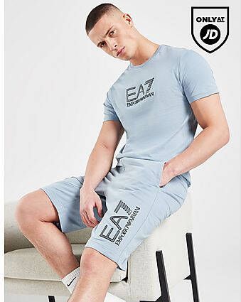 Emporio Armani EA7 Visibility Logo Shorts Blue- Heren
