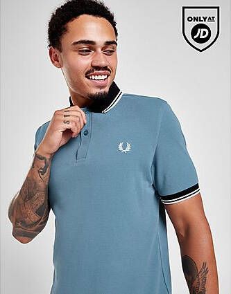 Fred Perry Contrast Collar Polo Shirt BLUE- Heren
