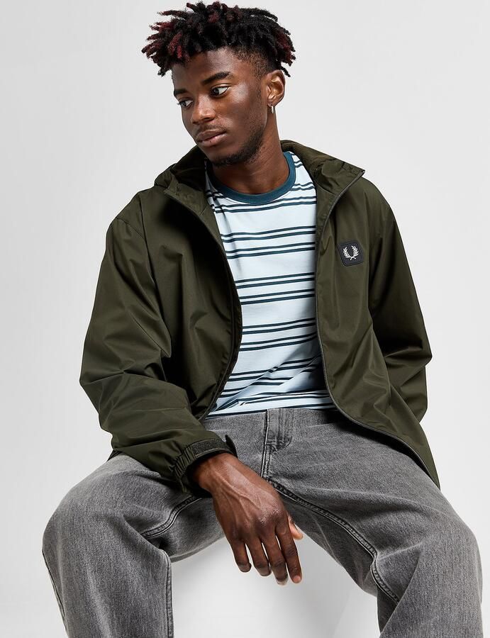 Fred Perry Badge Woven Jacket Groen- Heren Groen