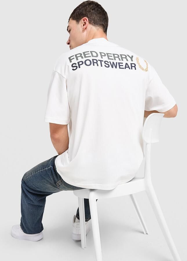 Fred Perry Graphic T-Shirt Wit- Heren Wit