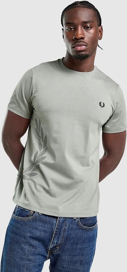 Fred Perry Oversized Laurel Wreath T-Shirt Grijs- Heren Grijs