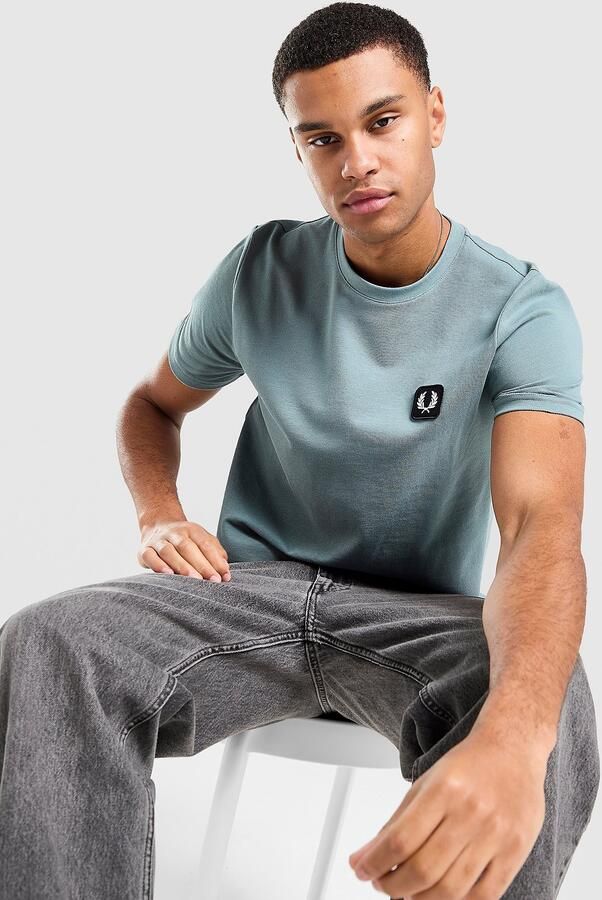 Fred Perry Pique T-Shirt Blauw- Heren Blauw