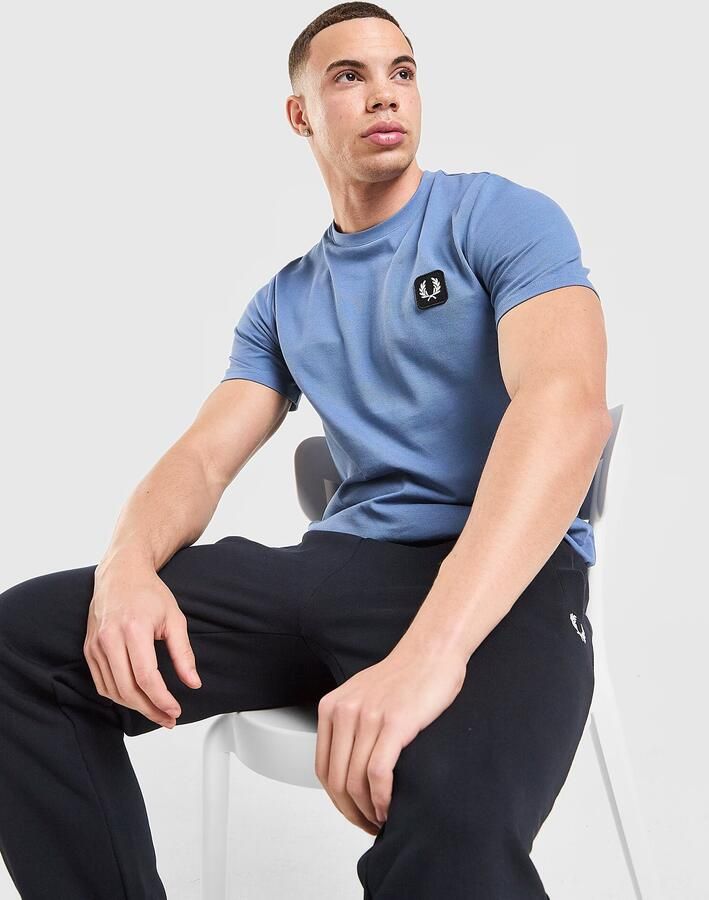 Fred Perry Pique T-Shirt Blauw- Heren Blauw