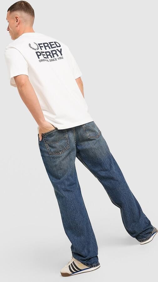 Fred Perry Relaxed Back Graphic T-Shirt Wit- Heren Wit