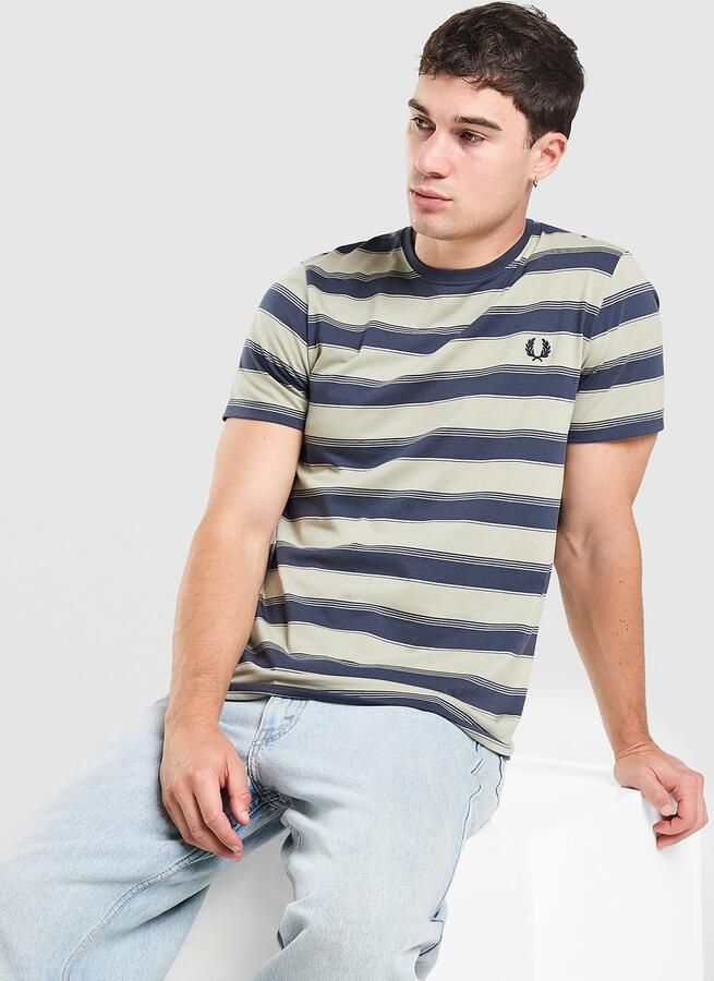 Fred Perry Stripe T-Shirt Beige- Heren Beige