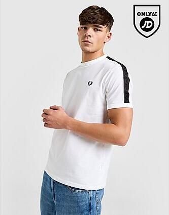 Fred Perry Tape Ringer T-Shirt Wit- Heren Wit - Foto 2