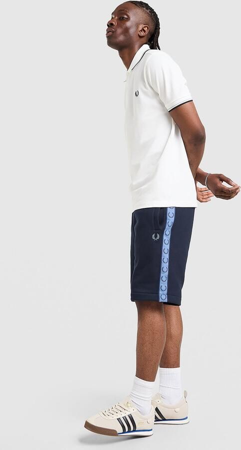 Fred Perry Tape Shorts Blauw- Heren Blauw