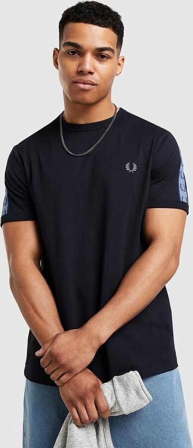 Fred Perry Tape T-Shirt Blauw- Heren Blauw
