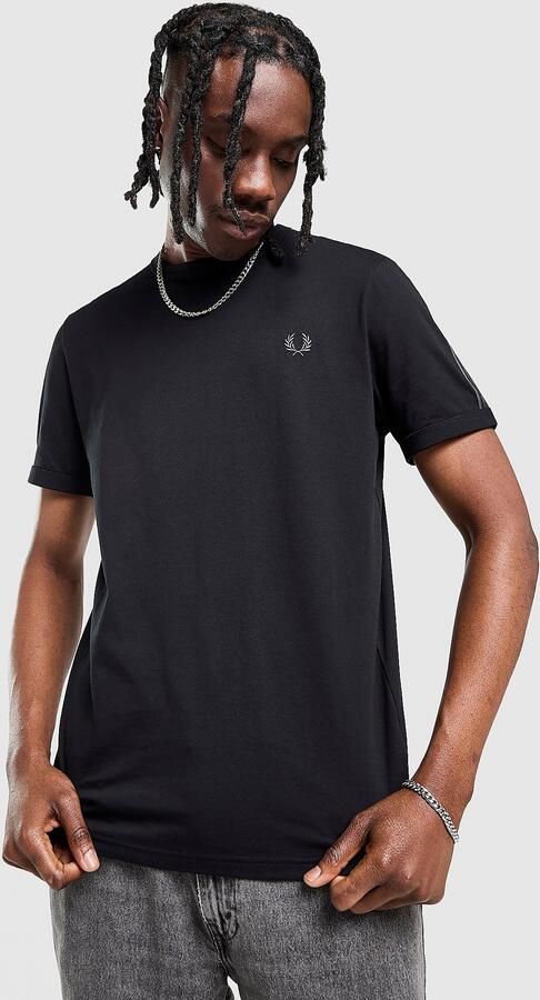 Fred Perry Tape T-Shirt Zwart- Heren Zwart