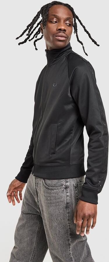 Fred Perry Tape Track Top Zwart- Heren Zwart