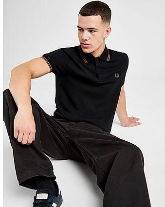 Fred Perry Polo Shirt Korte Mouw Twin Tipped Polo Shirt Black Shaded - Foto 2