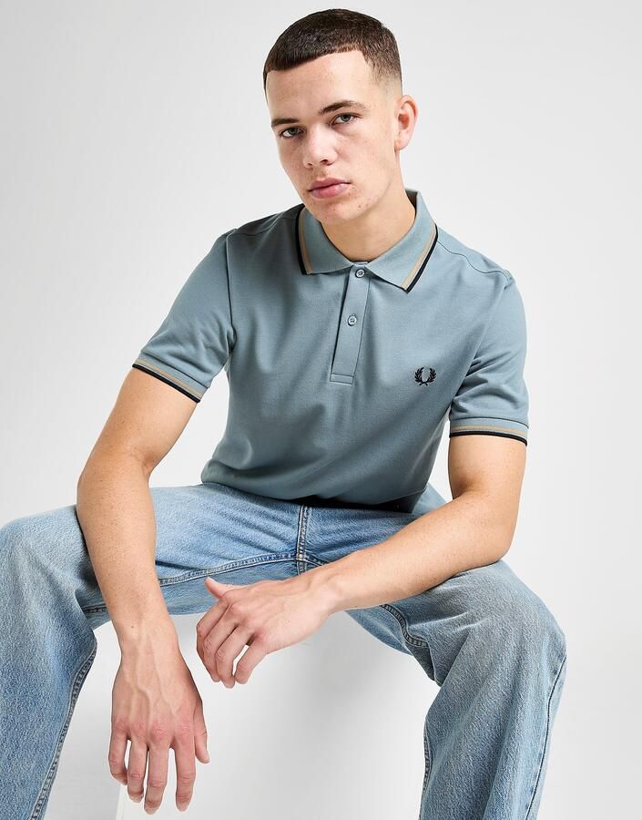 Fred Perry Twin Tipped Polo Shirt Blauw- Heren Blauw