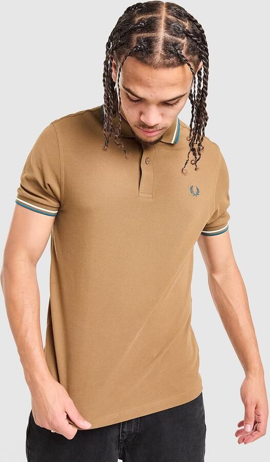 Fred Perry Polo Shirt Korte Mouw Polo Twin Tipped M3600 Bruin Z60 - Foto 3
