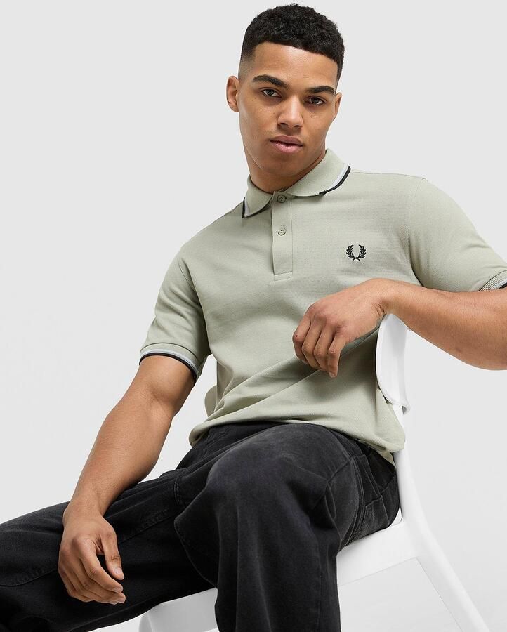 Fred Perry Twin Tipped Polo Shirt Groen- Heren Groen