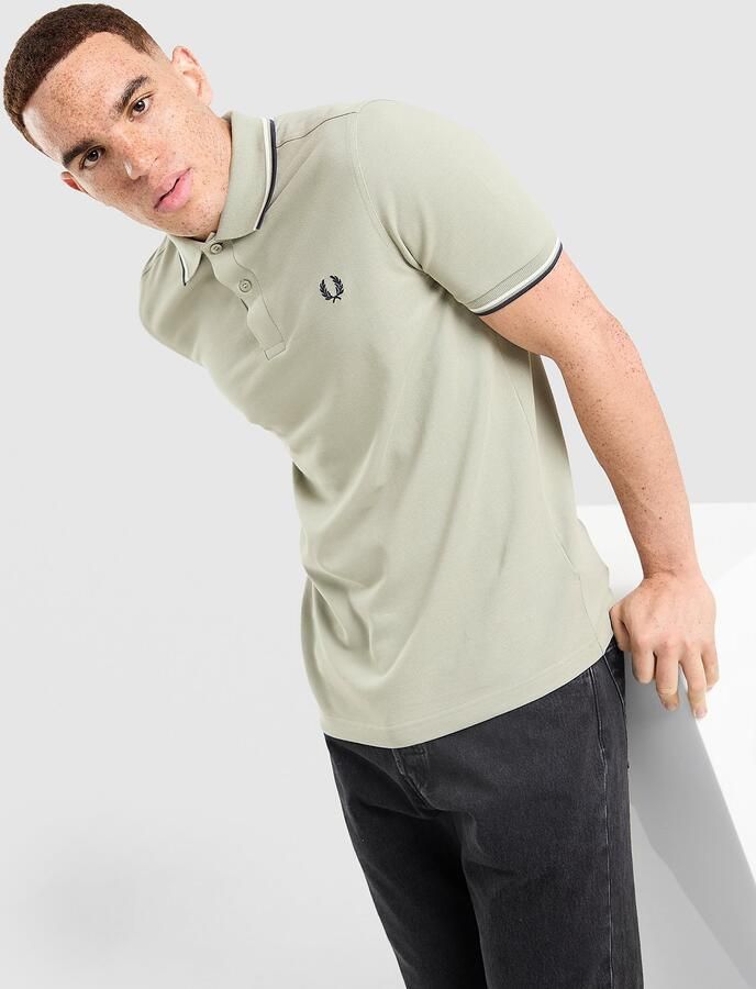 Fred Perry Twin Tipped Polo Shirt Groen- Heren Groen