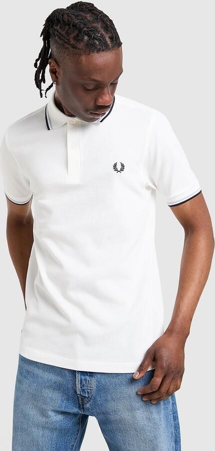 Fred Perry Twin Tipped Polo Shirt Wit- Heren Wit