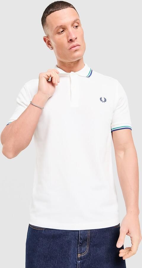 Fred Perry Twin Tipped Polo Shirt Wit- Heren Wit