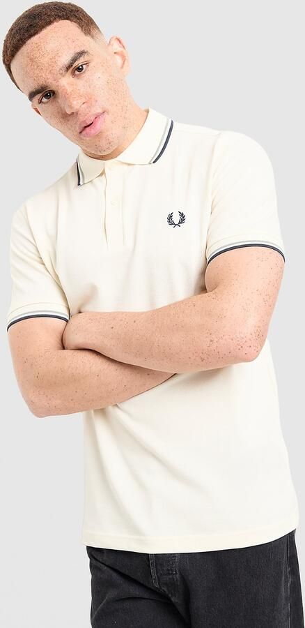 Fred Perry Twin Tipped Polo Shirt Wit- Heren Wit