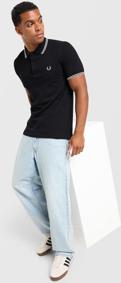 Fred Perry Twin Tipped Polo Shirt Zwart- Heren Zwart