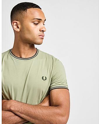 Fred Perry T-shirt Twin Tipped T-Shirt Olive Mint Night Green - Foto 4