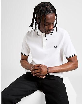 Fred Perry Twin Tipped Short Sleeve Polo Shirt Heren Black- Heren Black