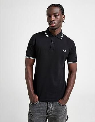 Fred Perry Twin Tipped Short Sleeve Polo Shirt Heren Black- Heren Black