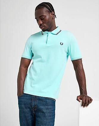Fred Perry Twin Tipped Short Sleeve Polo Shirt Heren Green- Heren Green