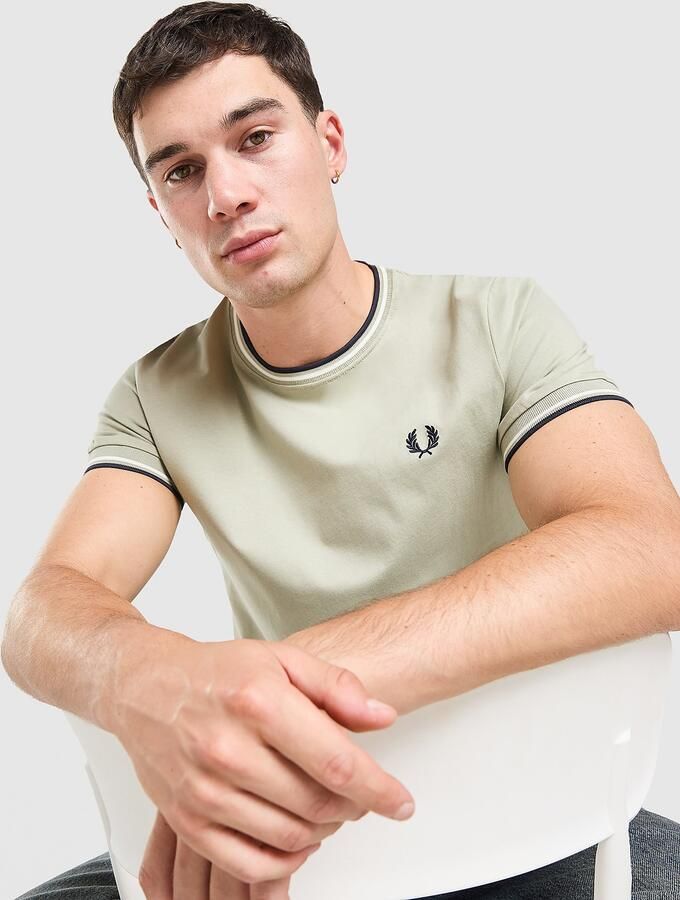 Fred Perry Twin Tipped T-Shirt Groen- Heren Groen