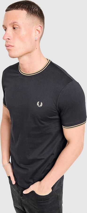 Fred Perry Twin Tipped T-Shirt Zwart- Heren Zwart