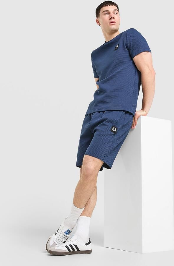 Fred Perry Waffle Shorts Blauw- Heren Blauw