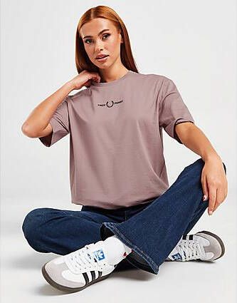 Fred Perry Logo T-Shirt PINK- Dames