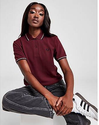 Fred Perry Twin Tipped Polo Shirt Red- Dames