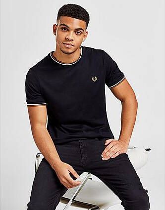 Fred Perry Twin Tipped Ringer Short Sleeve T-Shirt Black- Heren