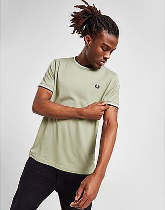 Fred Perry Twin Tipped Ringer T-Shirt Green- Heren