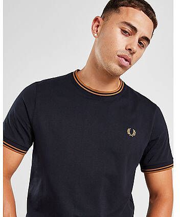Fred Perry Twin Tipped Ringer T-Shirt BLUE- Heren