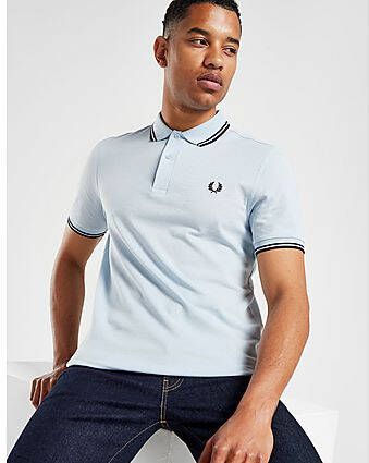 Fred Perry Twin Tipped Short Sleeve Polo Shirt Heren Blue- Heren