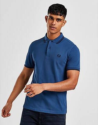 Fred Perry Twin Tipped Short Sleeve Polo Shirt Heren Blue- Heren