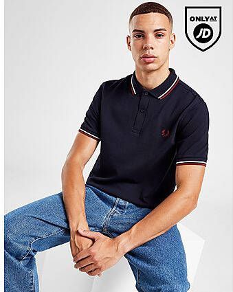 Fred Perry Twin Tipped Short Sleeve Polo Shirt Heren Navy- Heren
