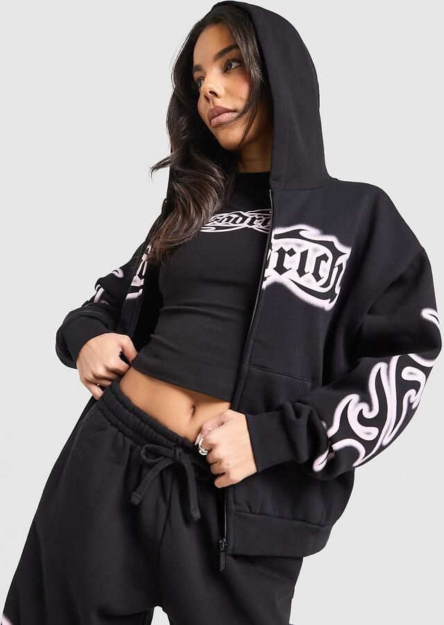 Hoodrich Asha Full Zip Hoodie Zwart- Dames Zwart