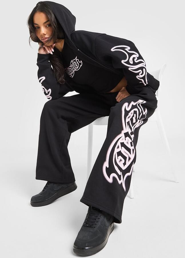 Hoodrich Asha Wide Joggers Zwart- Dames Zwart