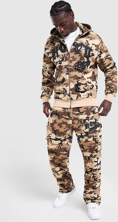 Hoodrich Camo Iron Joggers Bruin- Heren Bruin