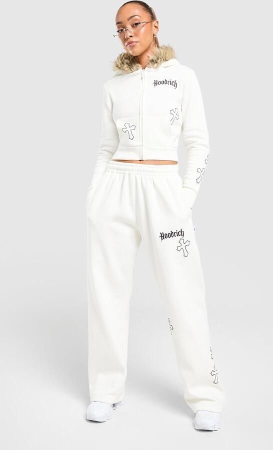 Hoodrich Cinder Wide Joggers Wit- Dames Wit