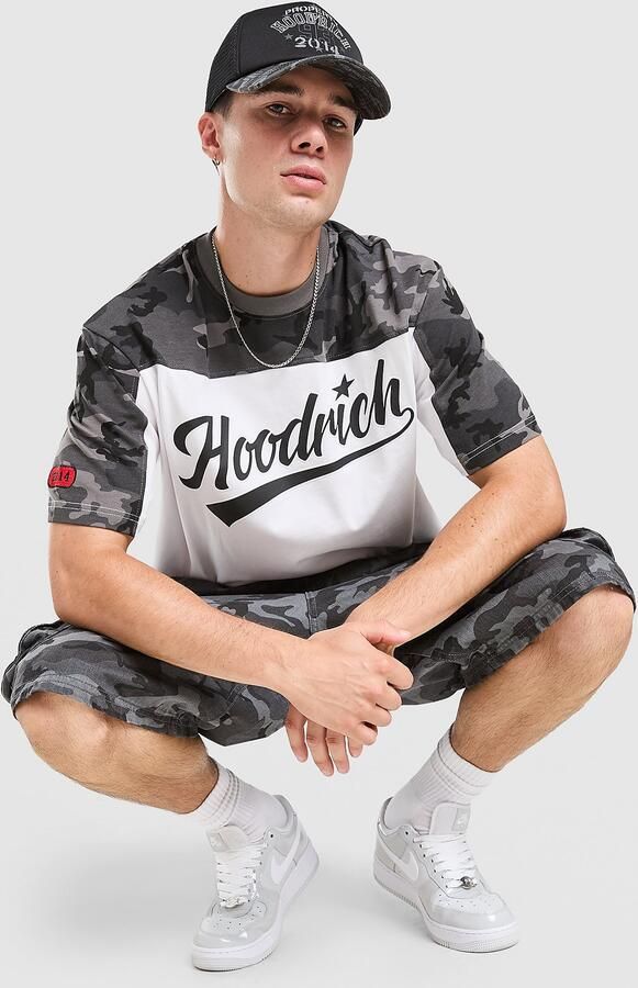 Hoodrich Colour Block Stade T-Shirt Wit- Heren Wit