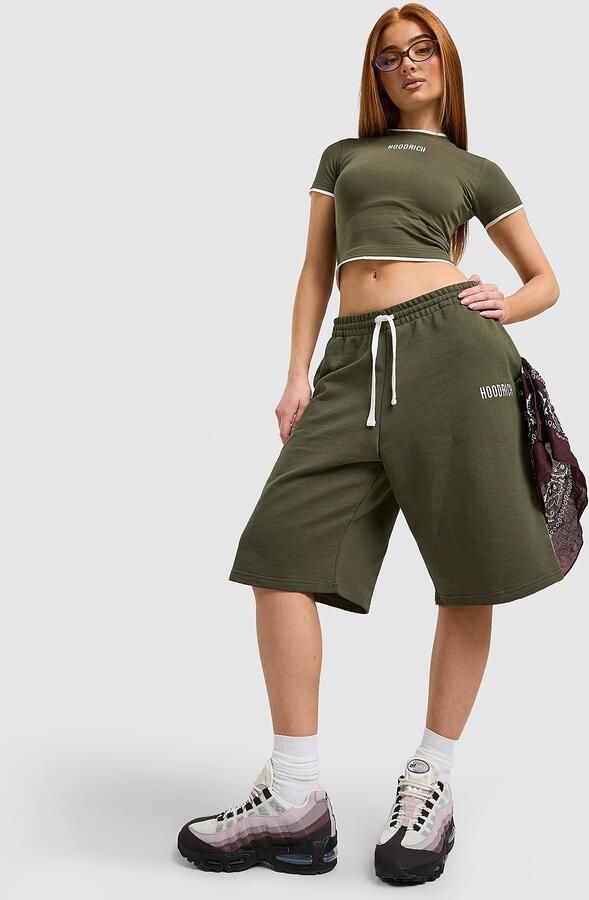 Hoodrich Cove Fleece Jorts Grijs- Dames Grijs