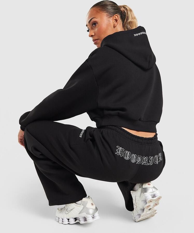 Hoodrich Envy Wide Leg Joggers Zwart- Dames Zwart