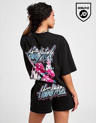 Hoodrich Erupt French Terry Shorts Black- Dames Black