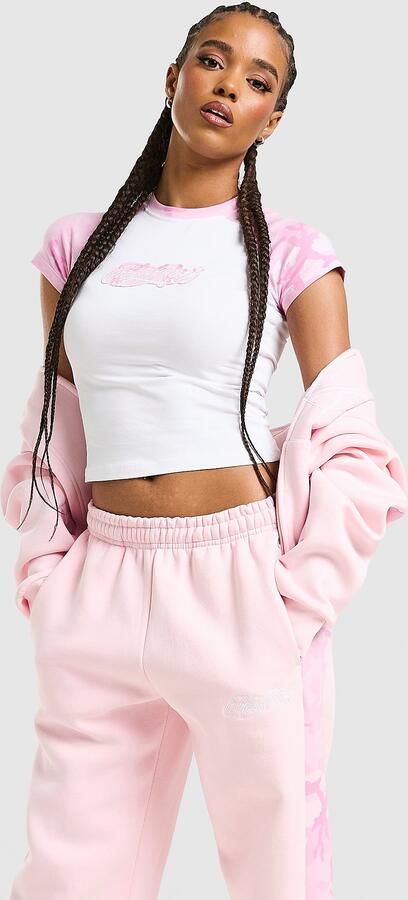 Hoodrich Field Camo T-Shirt Wit- Dames Wit